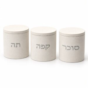 סט קפה , תה , סוכר מבטון פולימרי